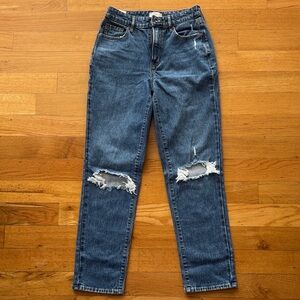 PacSun Blue Ripped Straight Leg Jeans